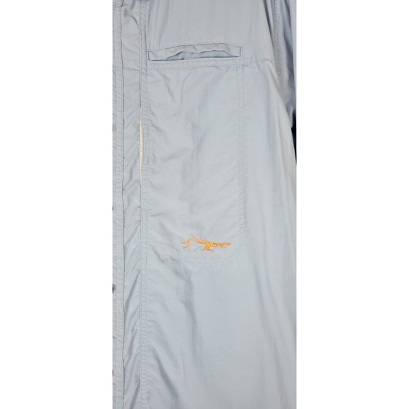 True Flies Men's Vented Fishing Shirt Long Sleeve Performance Utility Sz L Blue - Picture 4 of 16